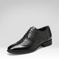 Crocodile-patterned Leather Shoes