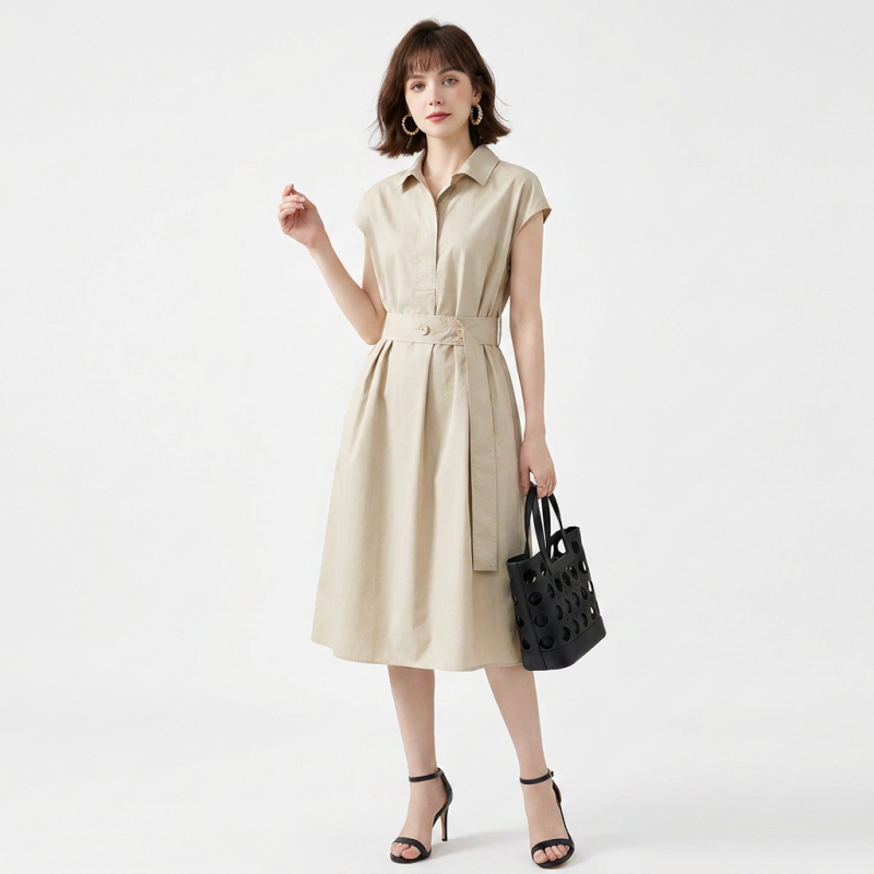 French-style Shirt Dress