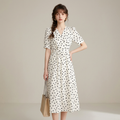 Short-sleeved Polka Dot Dress