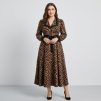 Leopard Print Patchwork Dress