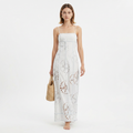 Hollow-out Embroidered Slip Dress