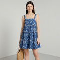 Pleated Backless Dress