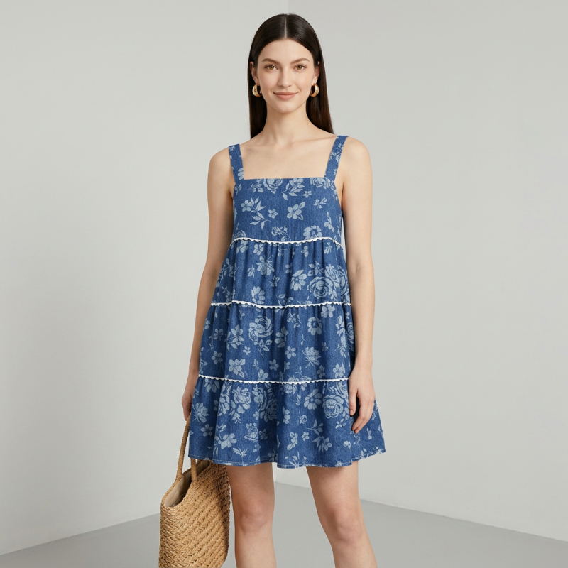 Pleated Backless Dress