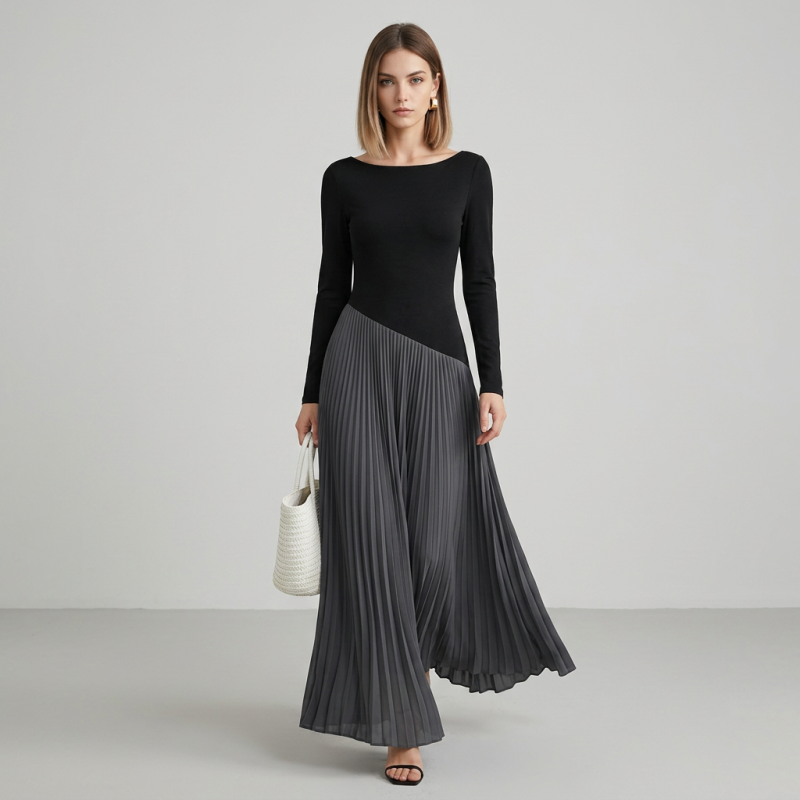 Simple Color-blocked Dress