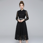 Lace Waist-cinching Dress
