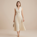 Elegant Suit Collar Dress