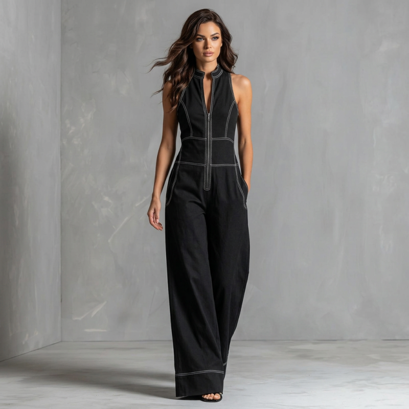 Elegant Wide-leg Jumpsuit