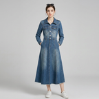 Long-sleeved Denim Dress