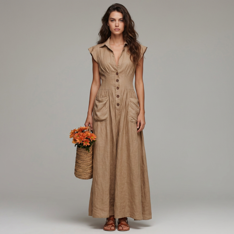 Solid Color Dress