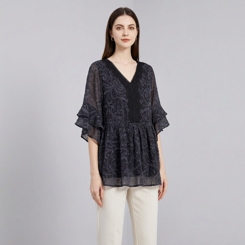 Lace V-neck Top