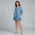 Hooded Ruffle Dress