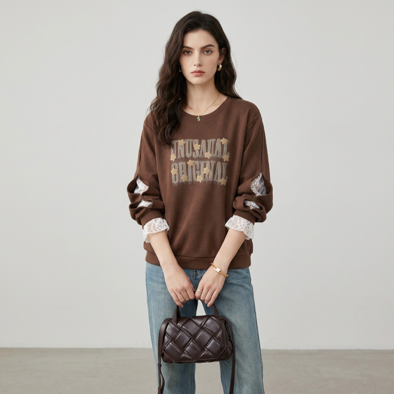 Patchwork Faux Two-piece Sweatshirt