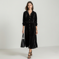 Retro Long-sleeved Shirt Dress