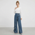 Retro Irregular Denim Pants