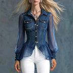 Patchwork Collar Shirt