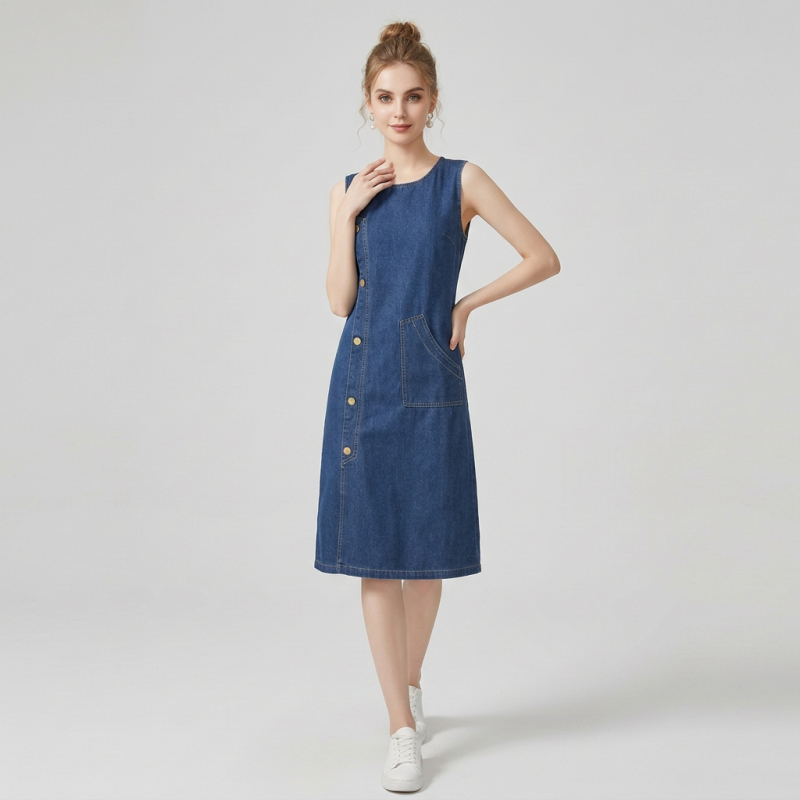Hong Kong Style Denim Dress