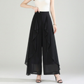 Flowy High-waisted Casual Pants