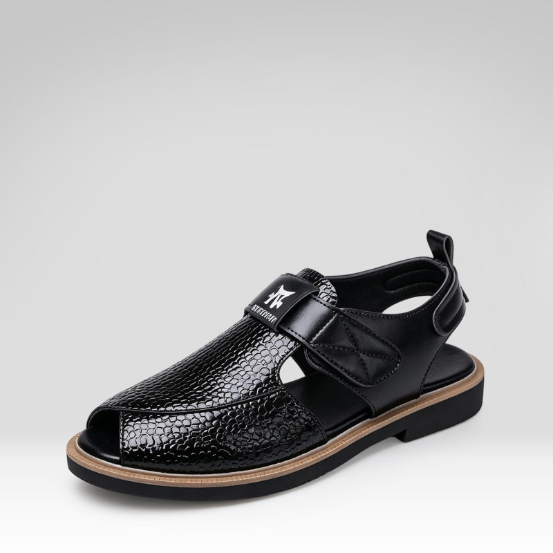 Peep-toe Roman Sandals
