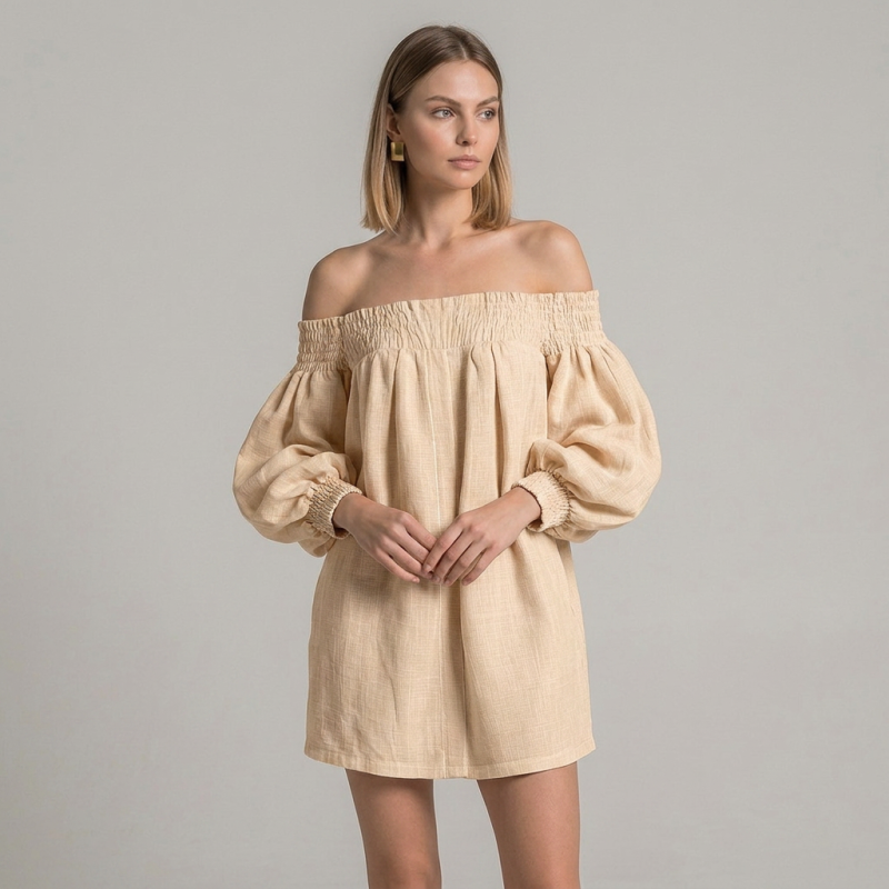 Lantern Sleeve Dress