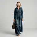 Fashionable Long-sleeved Denim Skirt