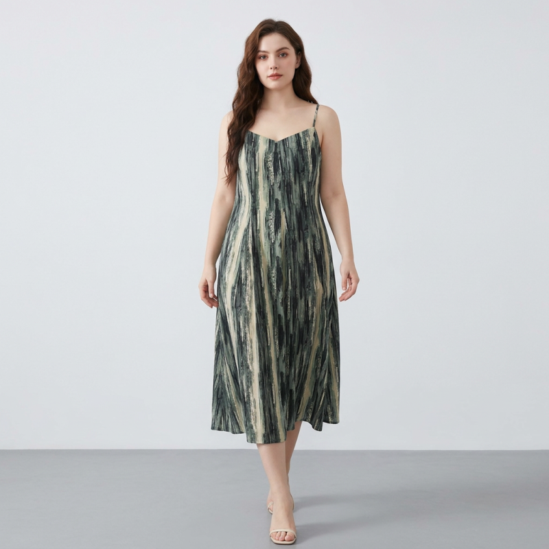 Gradient Print Slip Dress