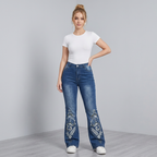 Elegant Embroidered Jeans