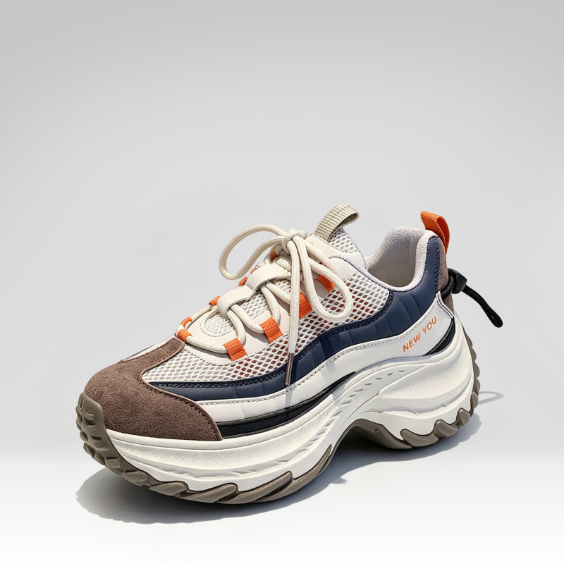 Korean Style Color-blocked Chunky Sneakers