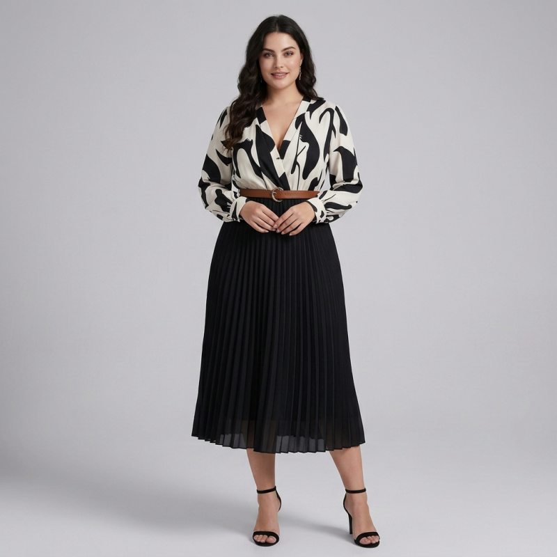 Elegant Patchwork Dress