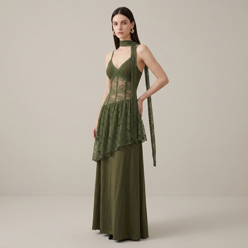 Mori-style Retro Maxi Dress