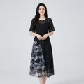 Ink-wash Print Dress