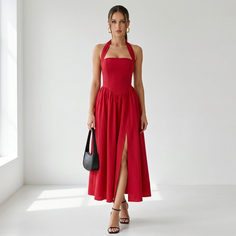 Fashion Halter Neck Dress