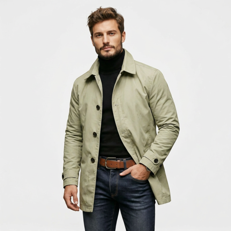 Retro Casual Trench Coat