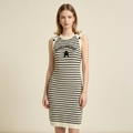 Sleeveless Striped Knit Dress