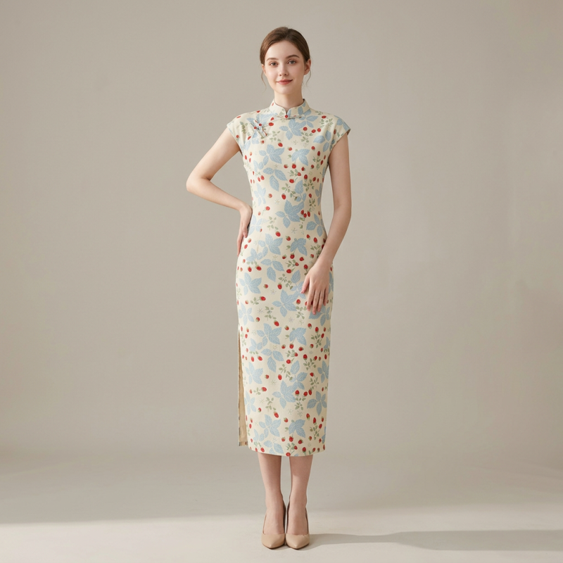 Strawberry Cheongsam Dress