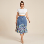 Patchwork Bodycon Skirt