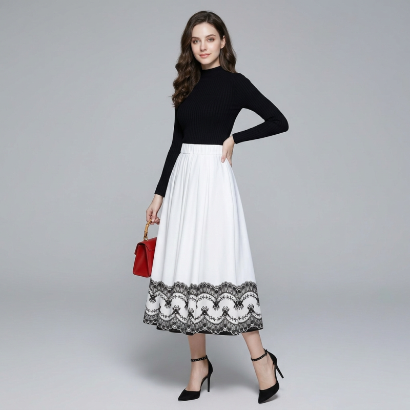 Audrey Hepburn's Classic Midi Skirt