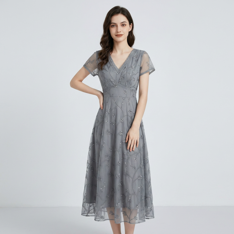 French-style Luxury Long Dress