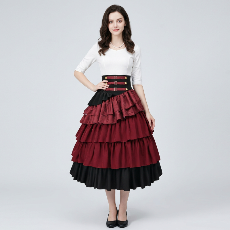 High-waisted Slimming Midi Skirt