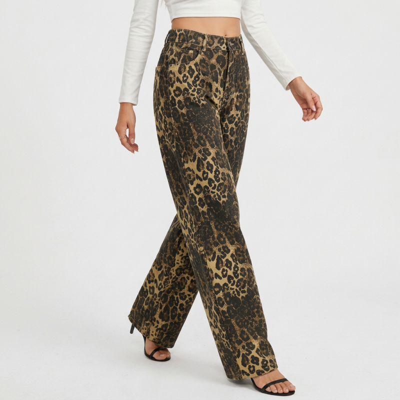 Leopard Print Jeans