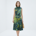 Retro Oil Painting Dress Set