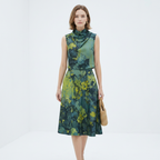 Retro Oil Painting Dress Set