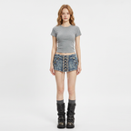 Retro Hot Girl Denim Mini Skirt