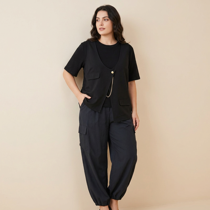 Faux Two-piece Casual T-shirt