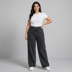 High-waisted Loose Jeans