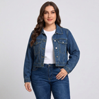 Fashionable Plus-size Denim Jacket