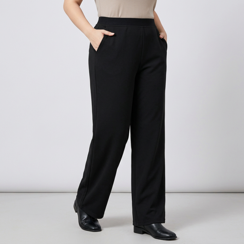 Straight-leg Casual Pants With A Good Drape