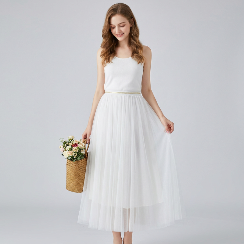 High-waisted Puffy Skirt