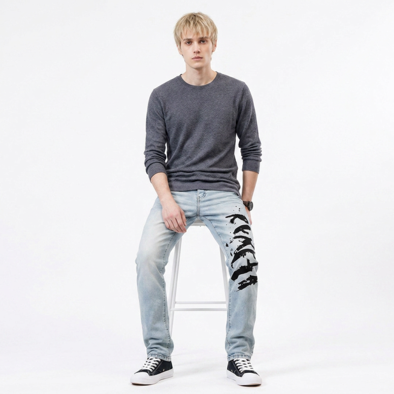 Stretch Printed Jeans