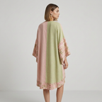 Color-blocked V-neck Dress