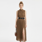 Sleeveless Pleated Dress